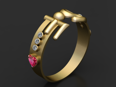 DESIGN S F ANELLO 3D MODELLO STAMPABILE 3D Modello di stampa 3D