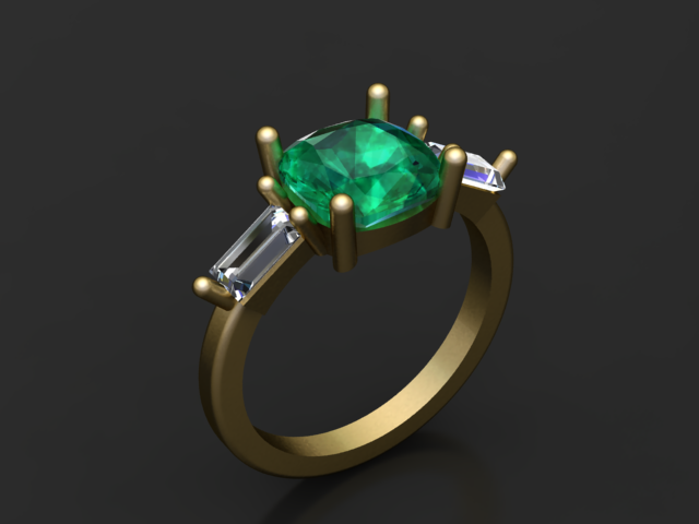 3D-Goldring 3D-Druck-MODELL 3D Druckmodell .c4d .max .obj .3ds .fbx .stl .blend 