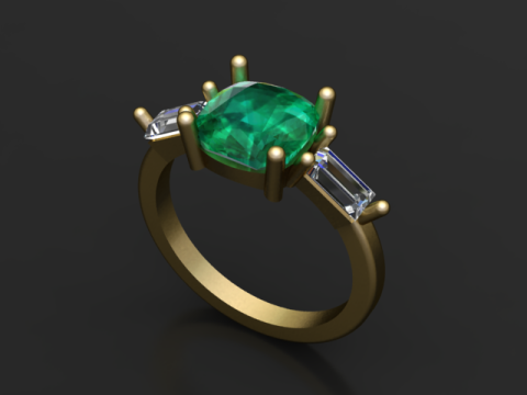 3D-Goldring 3D-Druck-MODELL 3D Druckmodell