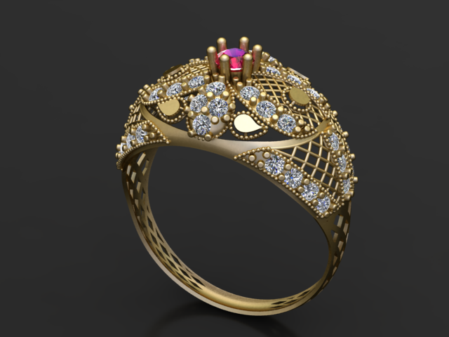 3डी सोने की अंगूठी 3डी प्रिंट करने योग्य मॉडल 3D प्रिंट मॉडल .c4d .max .obj .3ds .fbx .stl .blend