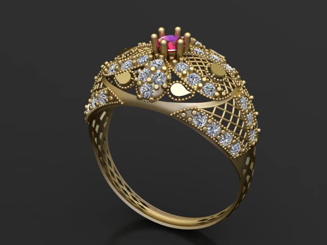 3D ЗОЛОТОЕ КОЛЬЦО 3D Модель для печати 3D Принт Модель .c4d .max .obj .3ds .fbx .stl .blend 