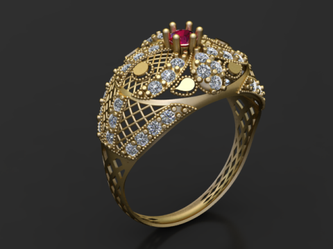 3डी सोने की अंगूठी 3डी प्रिंट करने योग्य मॉडल 3D प्रिंट मॉडल