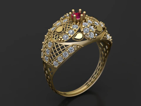 3D ЗОЛОТОЕ КОЛЬЦО 3D Модель для печати 3D Принт Модель