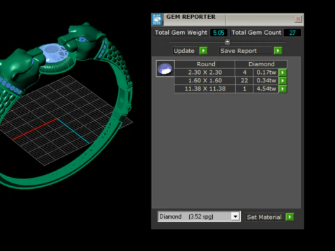 3D Gold Ring 3D Printable Model 3D Print Model