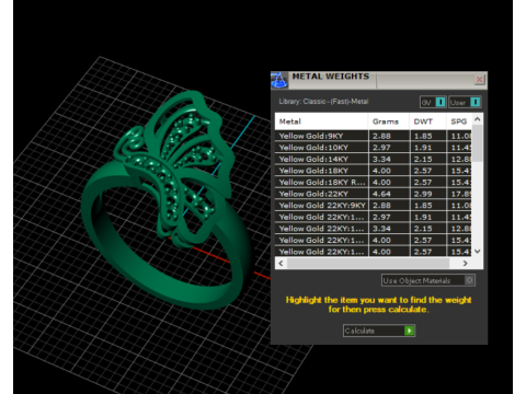 बटरफ्लाई हेलर बॉडी डिज़ाइन रिंग 3डी प्रिंट करने योग्य मॉडल 3D प्रिंट मॉडल