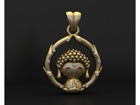 Simpatico ciondolo Buddha MODELLO STAMPABILE 3D Modello di stampa 3D