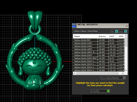 MODEL CETAK 3D Liontin Buddha Lucu Model Cetak 3D