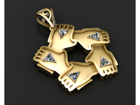 ЦВЕТОЧНЫЙ КУЛОН 3D МОДЕЛЬ ДЛЯ ПЕЧАТИ 3D Принт Модель