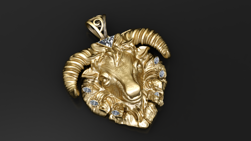 MARKHOR GEZICHTEN HANGER 3D PRINTBAAR MODEL 3D printmodel .c4d .max .obj .3ds .fbx .stl .blend