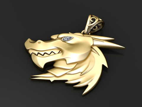 WOLF FACES PENDANT 3D PRINTABLE MODEL 3D Print Model