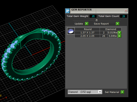Elegante alianza de eternidad con diamantes en oro Modelo de impresión 3D