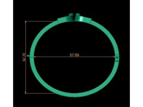 Luxe gouden, met diamanten bezaaide geometrische armband 3D printmodel