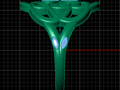 Złoty pierścionek z kwiatową mandalą Model do druku 3D