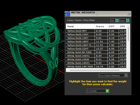 Floral Mandala Gold Ring 3D Print Model