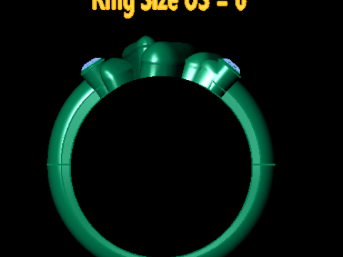 Anello in oro astratto moderno Modello di stampa 3D