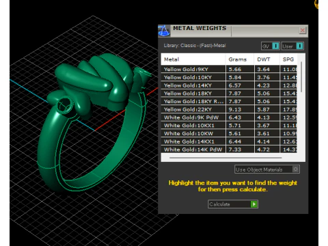 Anel de ouro abstrato moderno Modelo de Impressão 3D