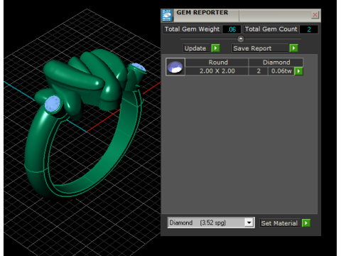 Anello in oro astratto moderno Modello di stampa 3D