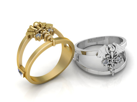 Медичний символ золотого кільця 3D Принт Модель