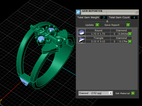 Medical Symbol Gold Ring 3D Print Model