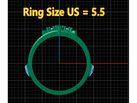 Medical Symbol Gold Ring 3D Print Model
