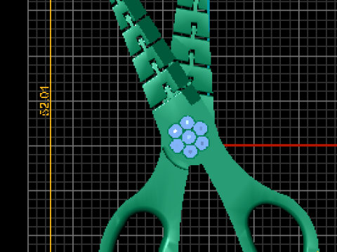 Золотий кулон «Ножиці». 3D Принт Модель