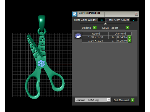 Золотий кулон «Ножиці». 3D Принт Модель