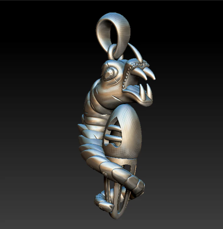 Egyptian-Style Pharaoh Pendant 3D Print Model .c4d .max .obj .3ds .fbx .stl .blend