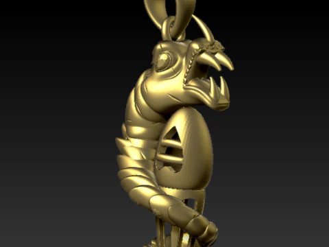 Egyptian-Style Pharaoh Pendant 3D Print Model