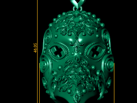 고딕 전염병 의사 마스크 펜던트 3D 프린트 모델