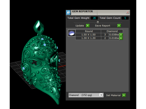 고딕 전염병 의사 마스크 펜던트 3D 프린트 모델