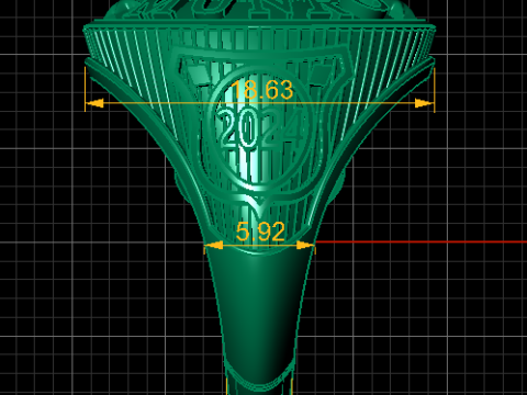 Classic Gold College Ring 3D Print Model