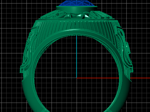 Classic Gold College Ring 3D Print Model