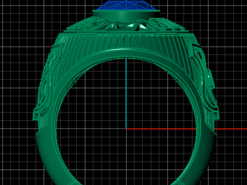Classic Gold College Ring 3D Print Model