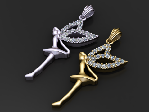 DAME VLINDER HANGER 3D PRINTBAAR MODEL 3D printmodel