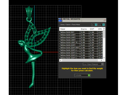 LADIE BUTTERFLY PENDANT 3D PRINTABLE MODEL 3D Print Model