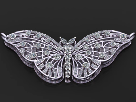 BUTTERFLY PENDANT 3D PRINTABLE MODEL 3D Print Model