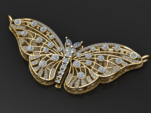BUTTERFLY PENDANT 3D PRINTABLE MODEL 3D Print Model
