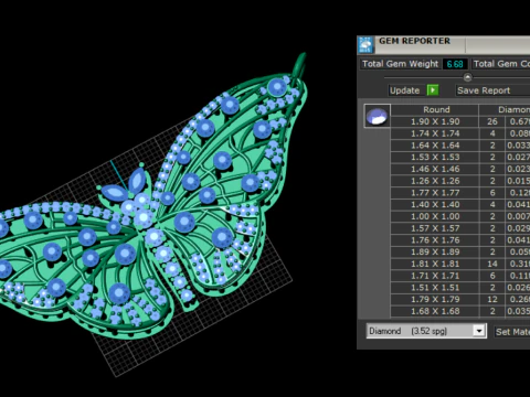 BUTTERFLY PENDANT 3D PRINTABLE MODEL 3D Print Model