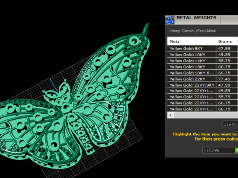BUTTERFLY PENDANT 3D PRINTABLE MODEL 3D Print Model