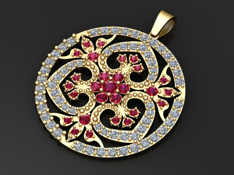 КРУГЛЕ СЕРДЕЦЕ КВІТКА-ПІДВІС 3D МОДЕЛЬ ДЛЯ ДРУКУ 3D Принт Модель