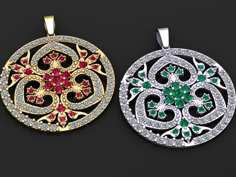 КРУГЛЕ СЕРДЕЦЕ КВІТКА-ПІДВІС 3D МОДЕЛЬ ДЛЯ ДРУКУ 3D Принт Модель