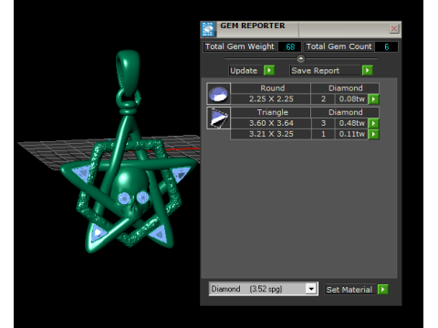 ЧЕРЕПЫ И ЗВЕЗДНЫЙ КУЛОН 3D МОДЕЛЬ ДЛЯ ПЕЧАТИ 3D Принт Модель