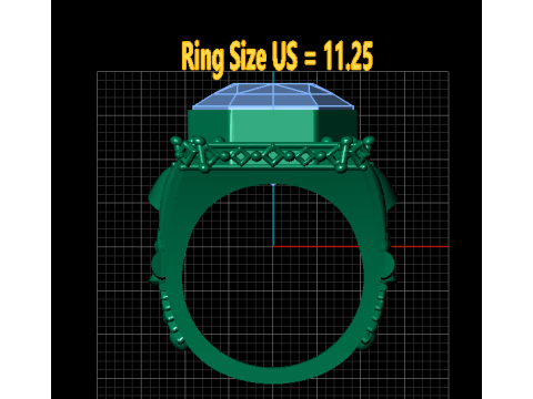 Royal Emerald Vintage Ring 3D Print Model