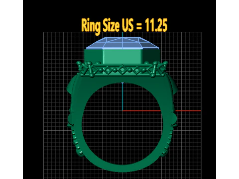 Royal Emerald Vintage Ring 3D Print Model
