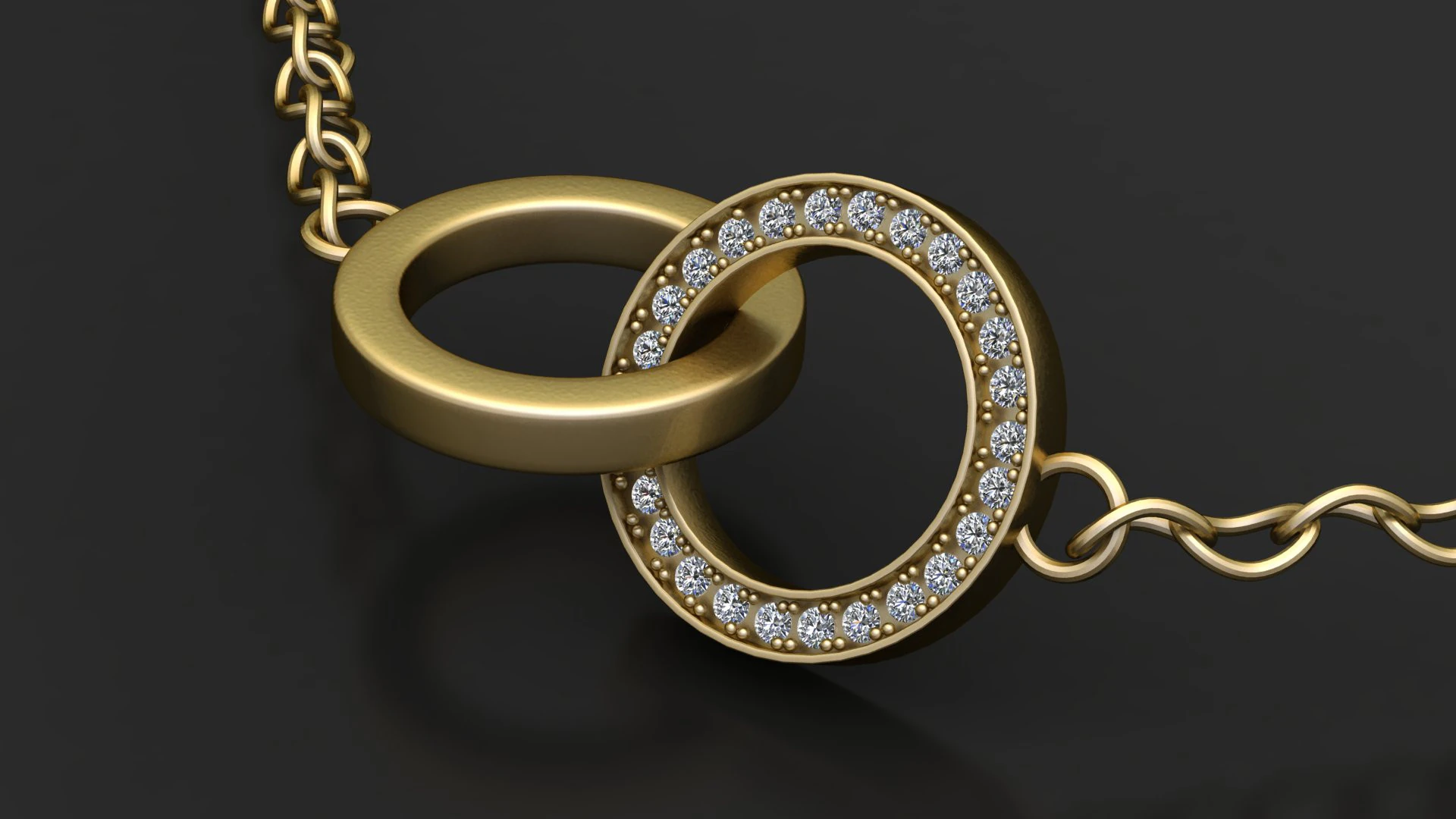 Interlinked Diamond Circle Pendant 3D Print Model .c4d .max .obj .3ds .fbx .stl .blend