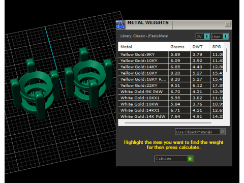 经典金钻石耳钉 3D 打印模型