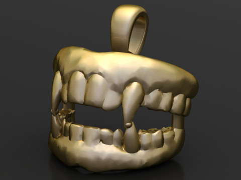 Gotische vampier Fang hanger 3D printmodel