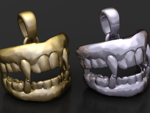 Gotische vampier Fang hanger 3D printmodel