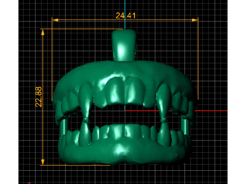 Gothic Vampire Fang Pendant 3D Print Model