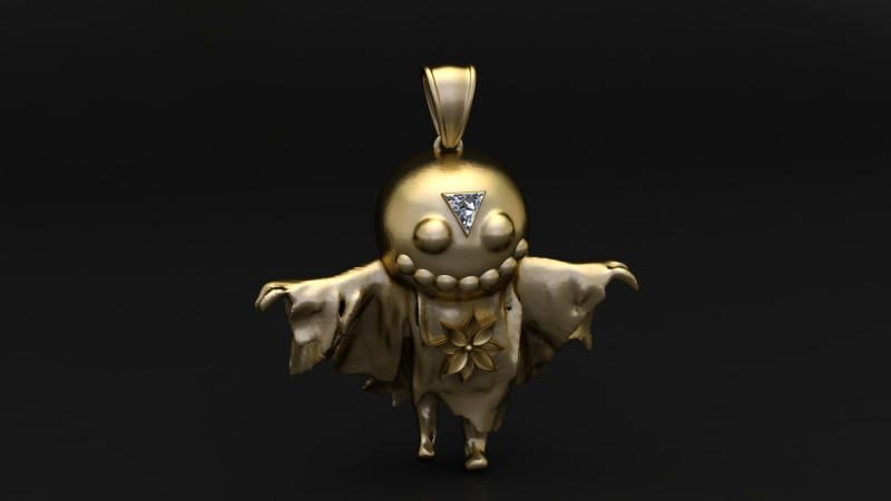 Pingente Guardião do Espírito Místico Modelo de Impressão 3D .c4d .max .obj .3ds .fbx .stl .blend 